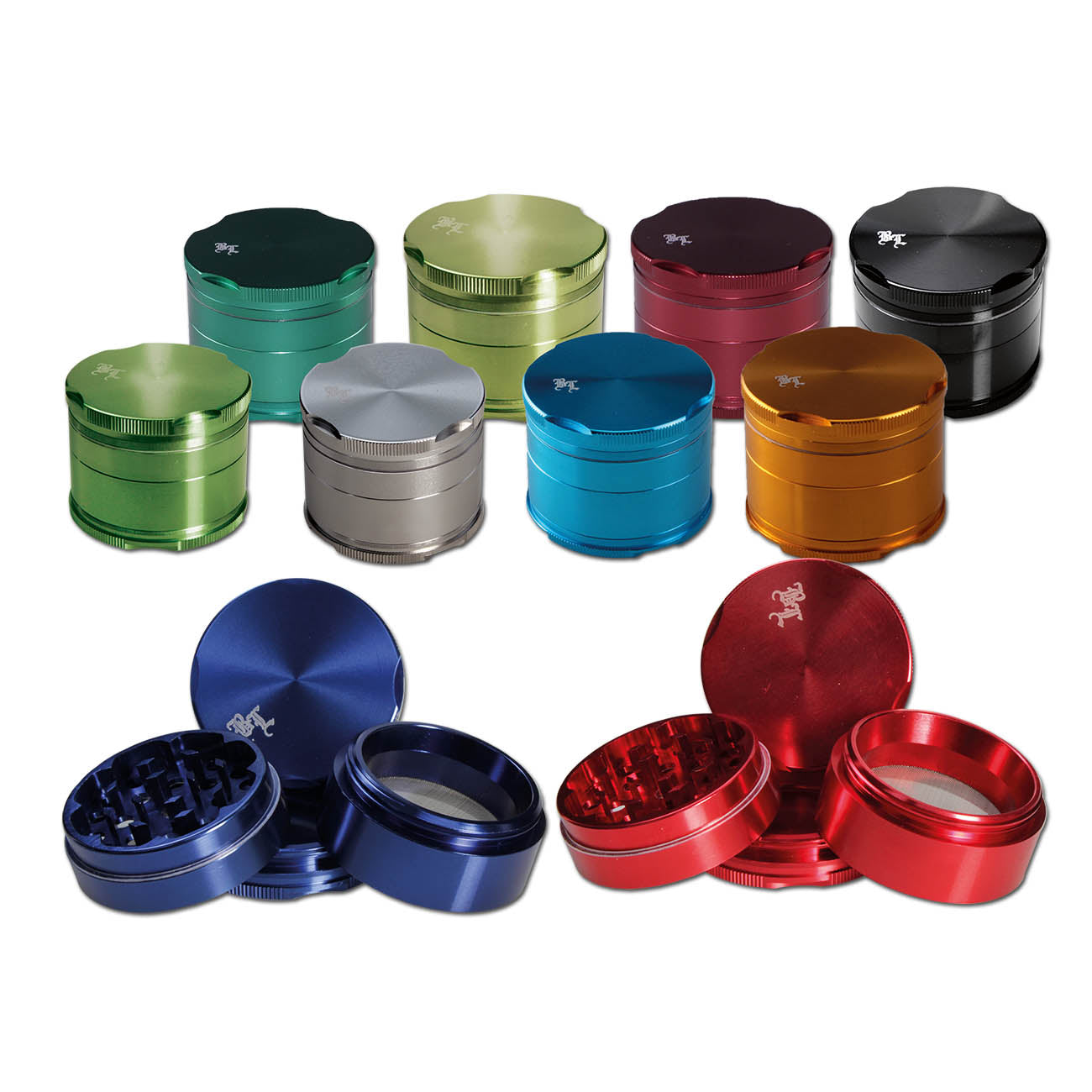 GRINDER “NEW EDGE”VARI COLORI BLACK LEAF @53MM