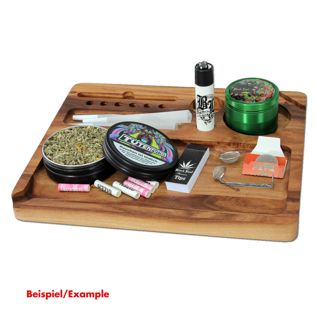 Black Leaf - Vassoio in Bamboo - Rolling Tray