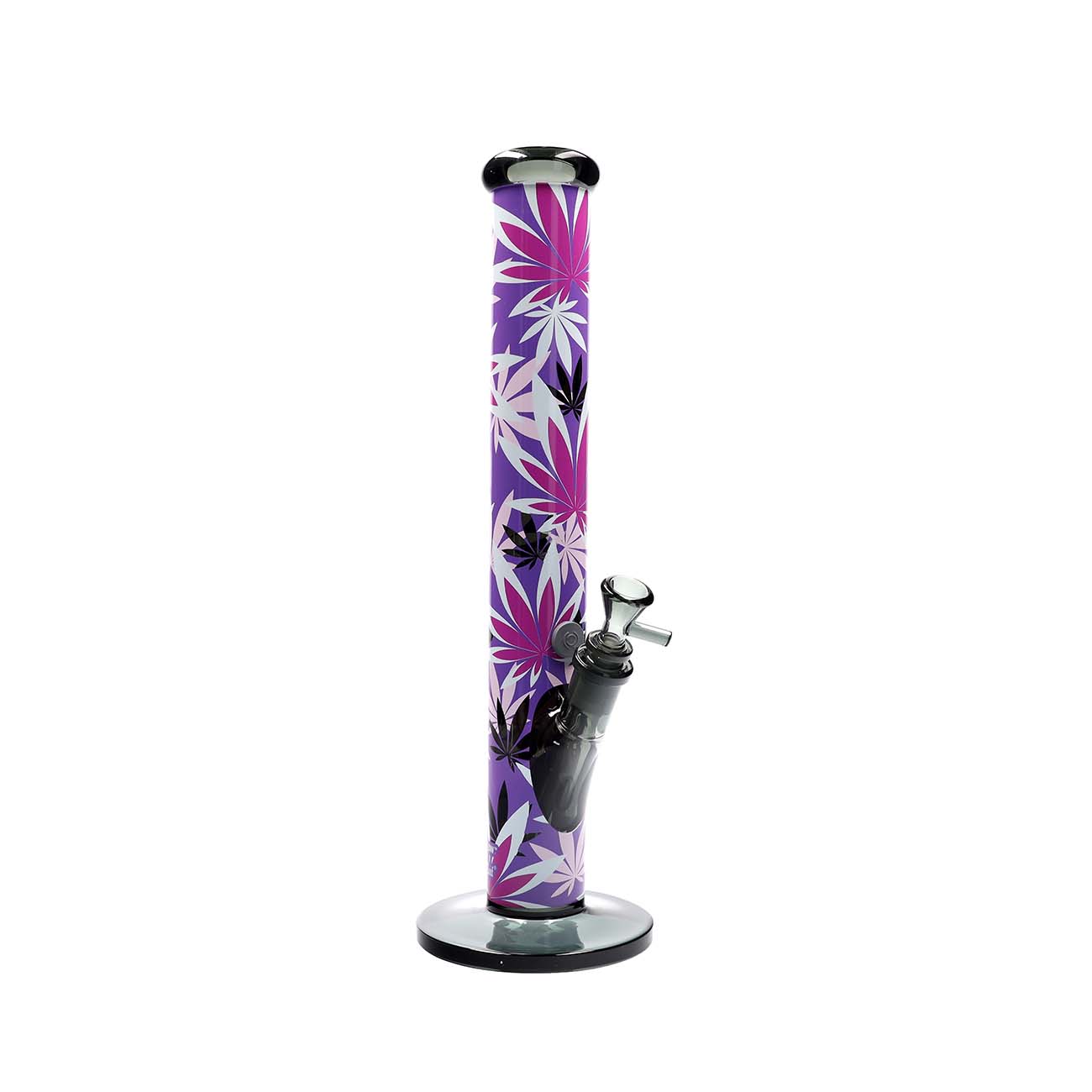 Bong - FIRE-FLOW™ X - PINK LEAVES - Black Leaf