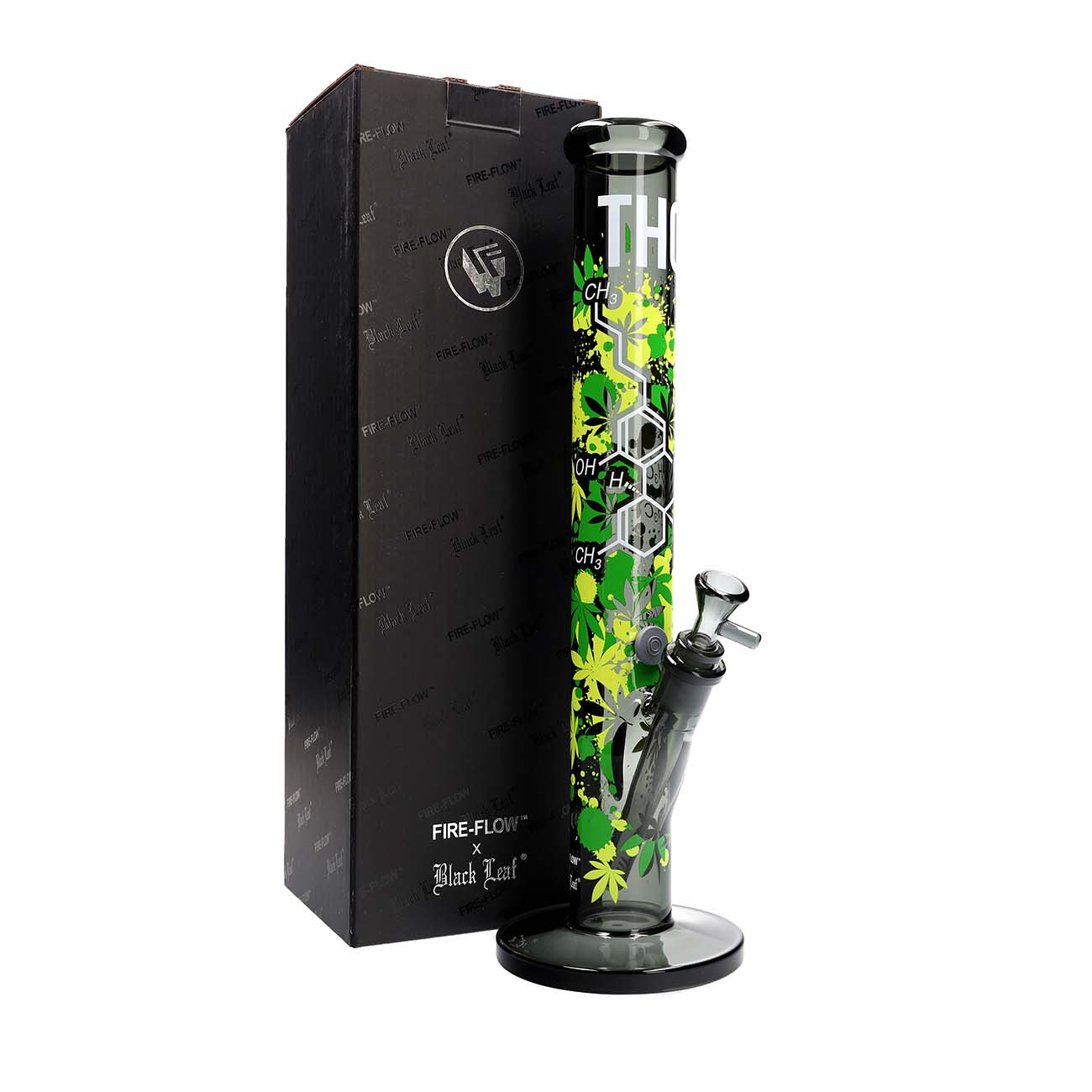 Bong - FIRE-FLOW™ X - THC MOLECOLE - Black Leaf