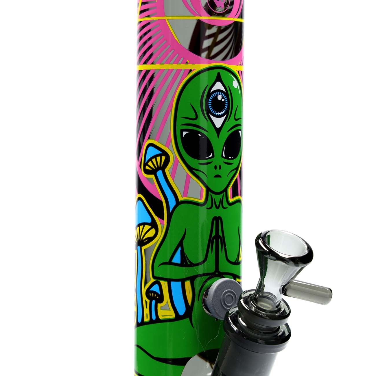 Bong - FIRE-FLOW™ X - TRIPPY ALIEN - Black Leaf