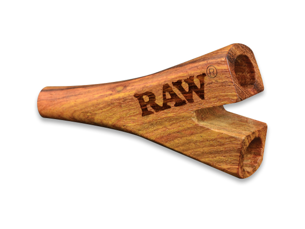 RAW Wooden Double Barrel Holder Bocchino In Legno