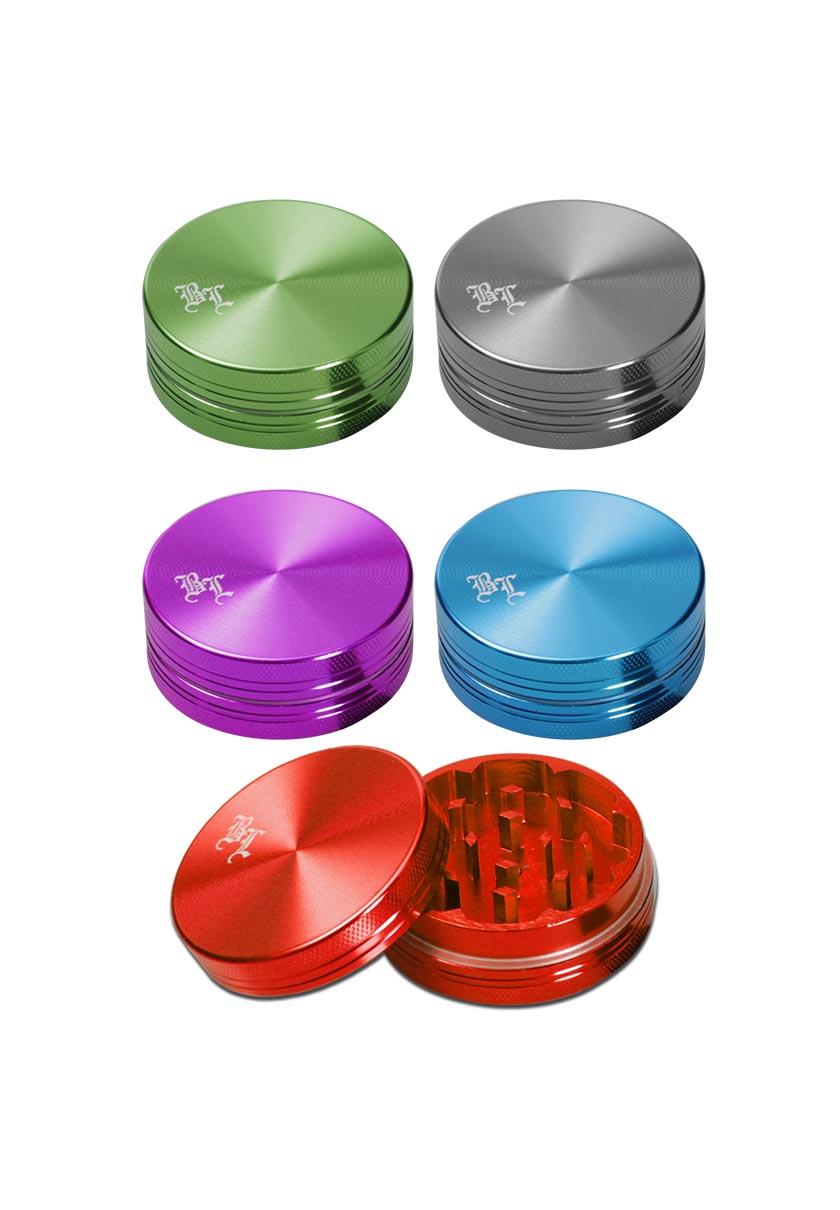 GRINDER IN ALLUMINIO BLACK LEAF  VARI COLORI CON SCATOLA 40mm@