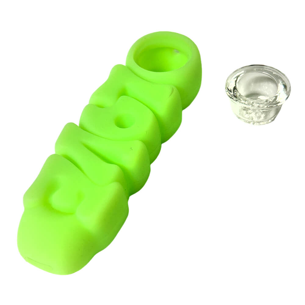 Pipa In Silicone-Love Silicone Pipe Green 12cm