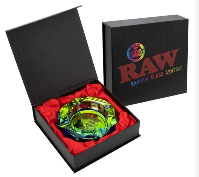 POSACENERE DI CRISTALLO RAW RAINBOW GLASS ASHTRAY