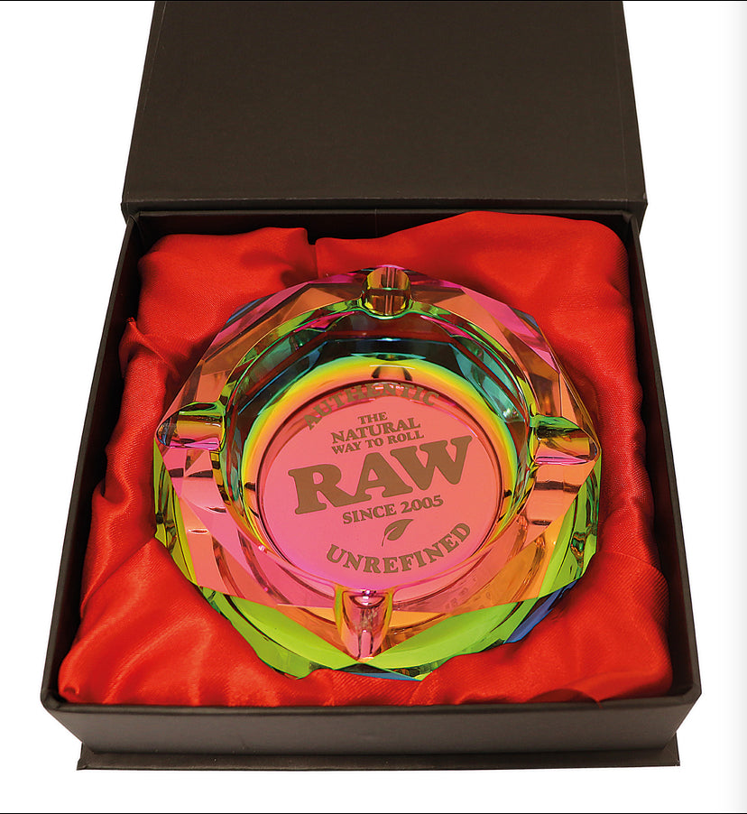 POSACENERE DI CRISTALLO RAW RAINBOW GLASS ASHTRAY