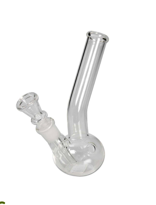 BONG IN VETRO PICCOLO CURVO BLACK LEAF