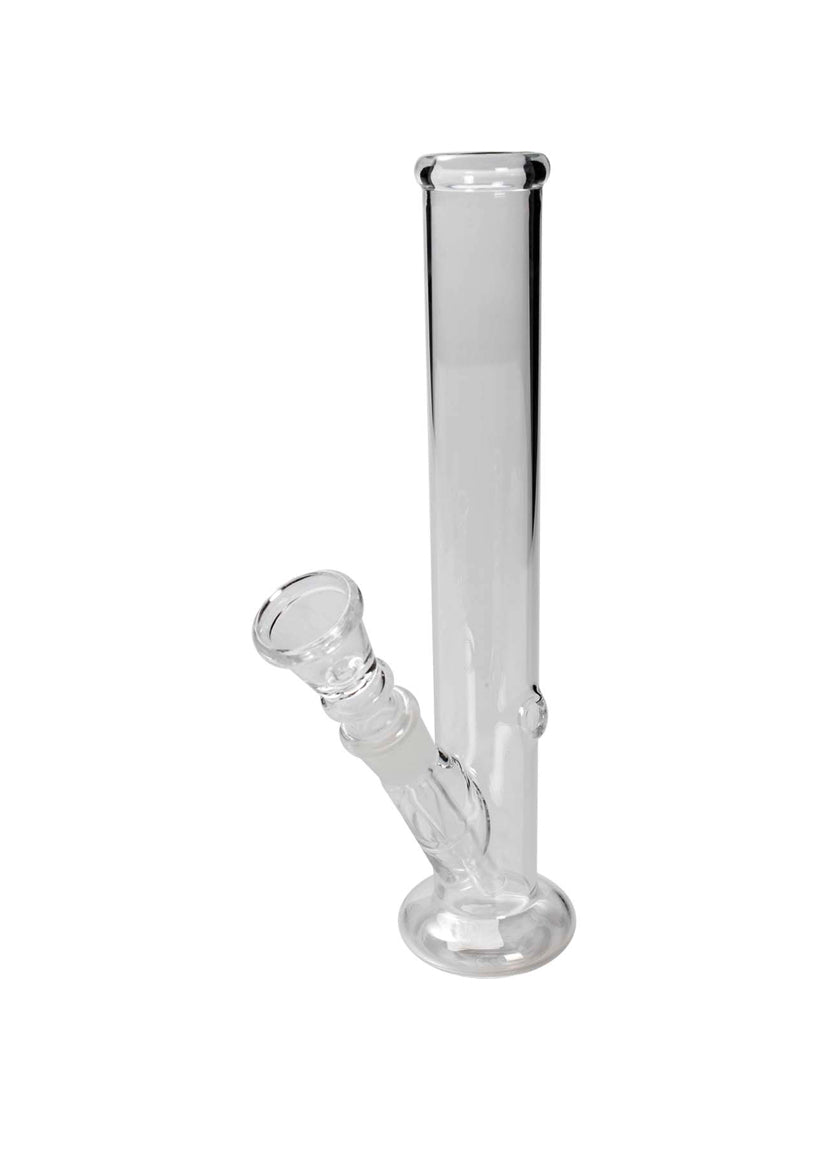 BONG CILINDRICO IN VETRO BLACK LEAF