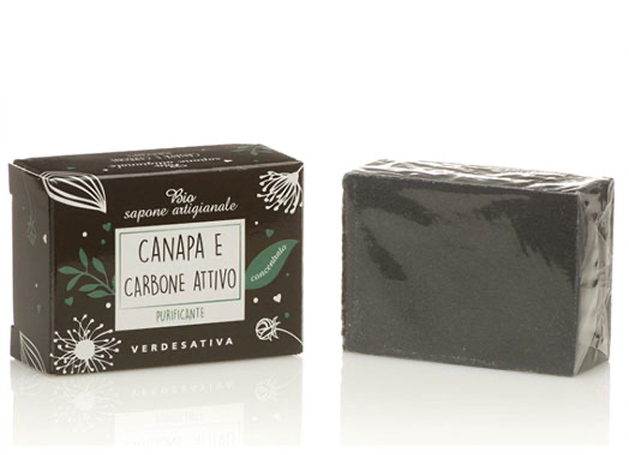 Bio Sapone Artigianale Canapa e Carbone