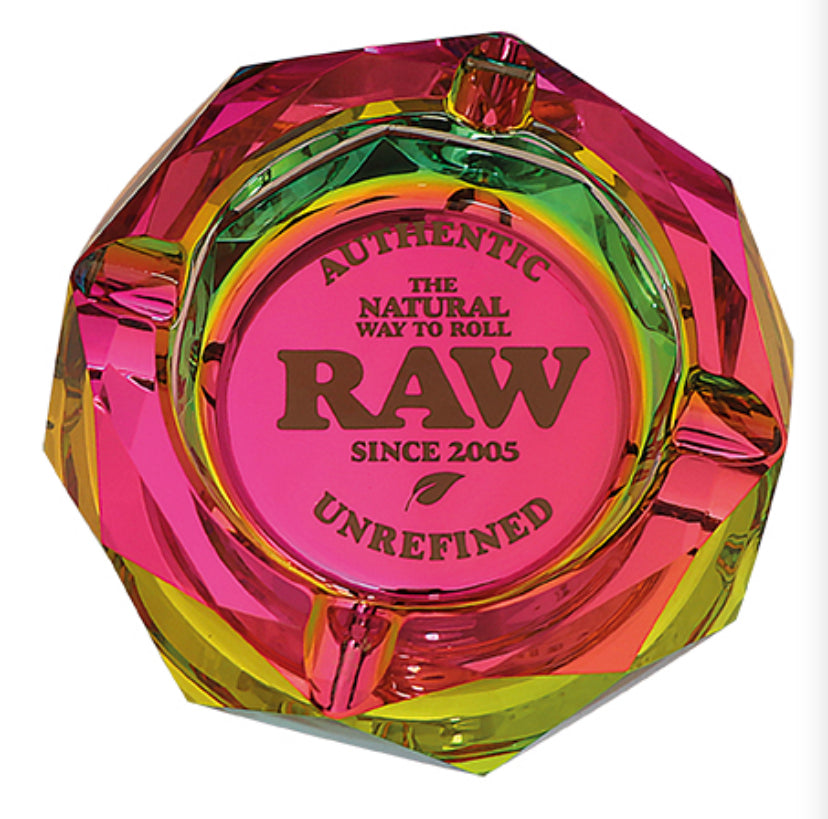 POSACENERE DI CRISTALLO RAW RAINBOW GLASS ASHTRAY