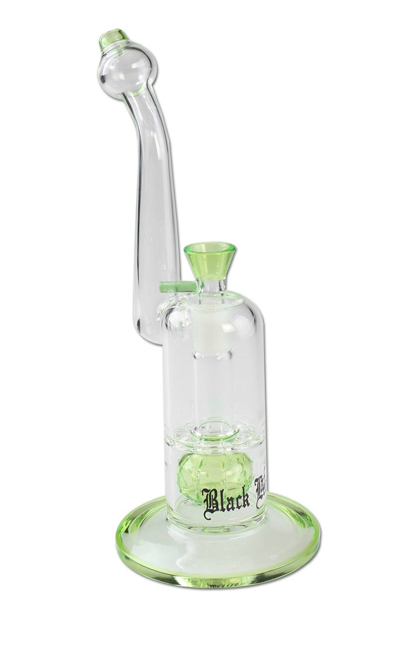 BONG “BUBBLER” BLACK LEAF CON PERCOLATORE A PALLINE