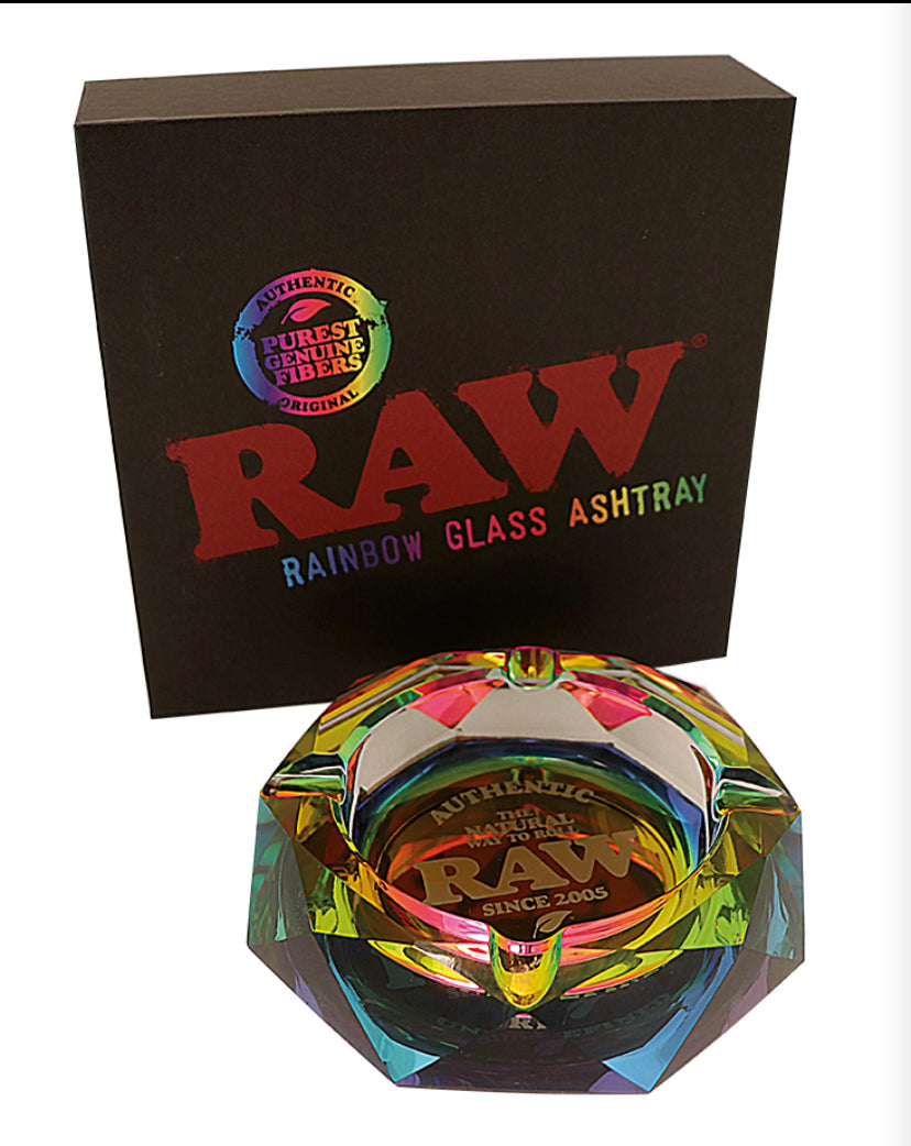 POSACENERE DI CRISTALLO RAW RAINBOW GLASS ASHTRAY